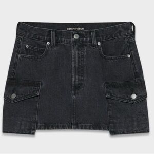 Denim Forum Charcoal Mini Skirt
